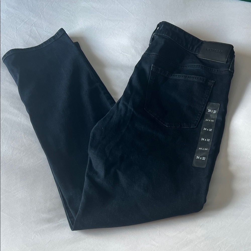 New - Express Men's Dark Slim Straight Jeans